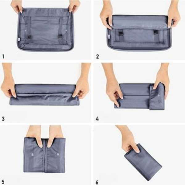 Bagageorganisatörer packning kuber vattentät 7-pack Grå
