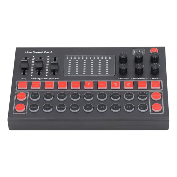 Bluetooth Dual Channel Audio Interface med LED-display brusreducering för liveinspelning