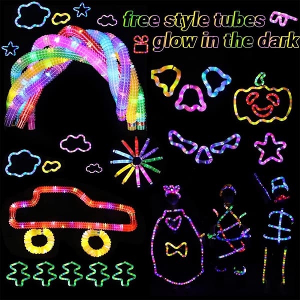 Festlige gaver til barnefester - Inkluderer LED pop-up-lys, glødepinner, armbånd og annet festlig tilbehør