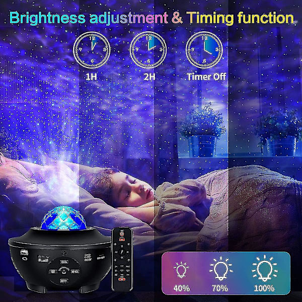 Galaxy Projector Star Ocean Light Med Bluetooth musikhögtalare