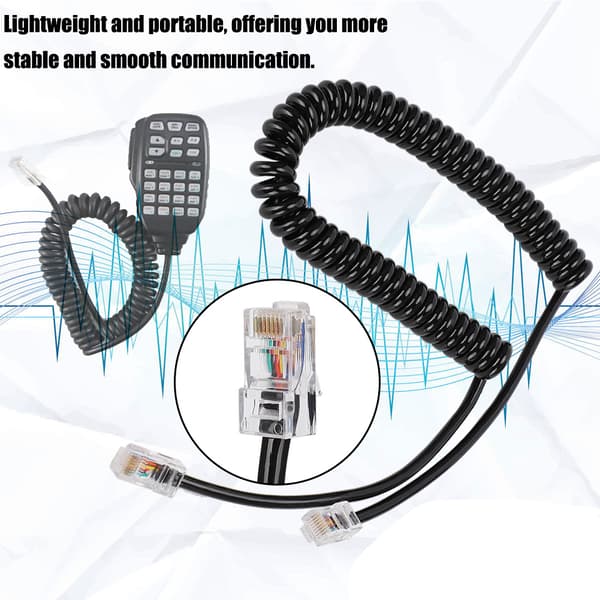 ICOM HM-98 8-Pin Håndmikrofon Udskiftningskabel