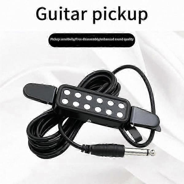 P-102 12-hullers akustisk guitar lydhul pickup magnetisk transducer