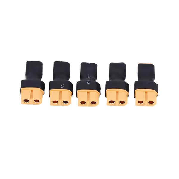5 stk. RC Drone Connector Adapter Batteri Konverter Stik XT30 Han til XT60 Hun