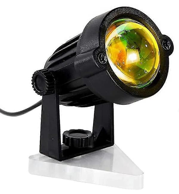 Solnedgangslampe, USB-solprojeksjonslampe, projeksjonslampe med rotasjon, LED-projektorlys nattlys[dt]