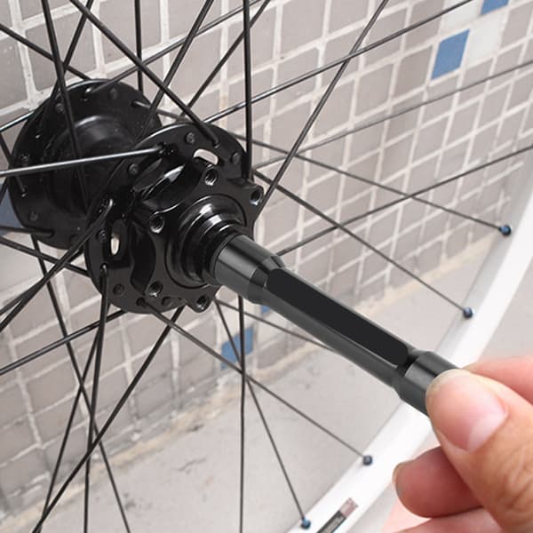 Cykel 15 mm gennemgående akselnavadapter til 9 mm quick release spyd til 100 mm forhjul (sort)