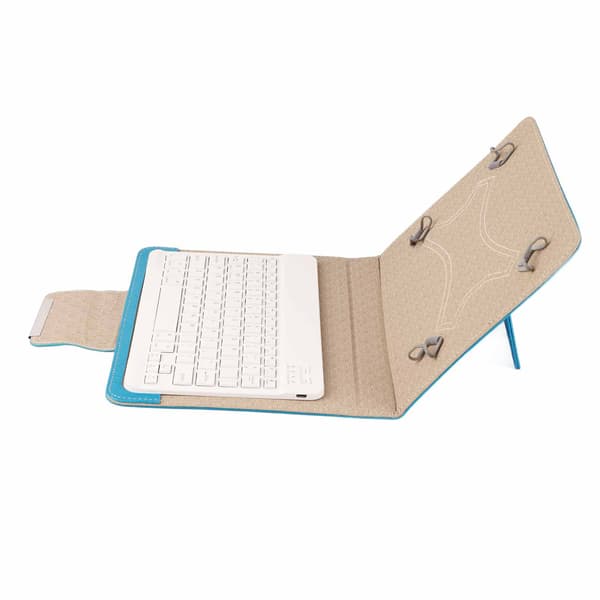 Universal 9.7-10.1 Tommer Blå Tablet Case med Hvidt Bluetooth Tastatur Stand