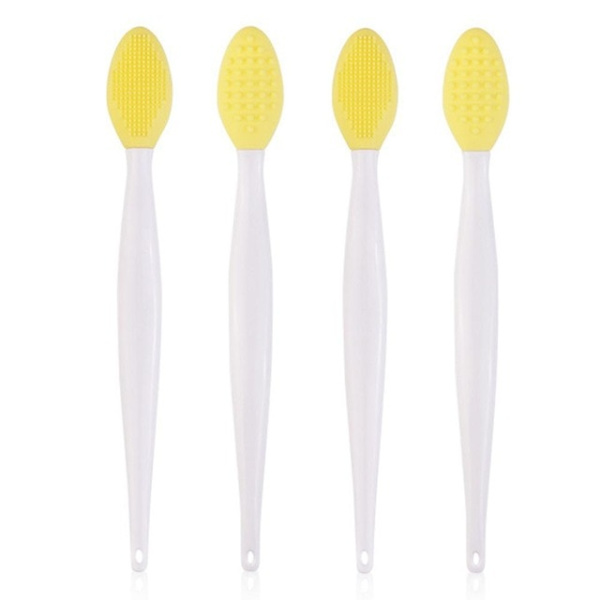 4-pack Nose Duplex Tool Lip Scrub Exfoliating Brush 06 yellow
