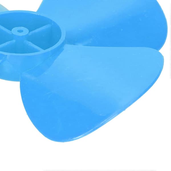 10st 60mm 4-bladig propeller i plast, roterande båtpropellertillbehör med 2mm hål, blå