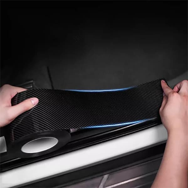 Stødabsorberende beskyttelse til bil - Carbon Stødbeskyttelse - 10cm x 5m Black black