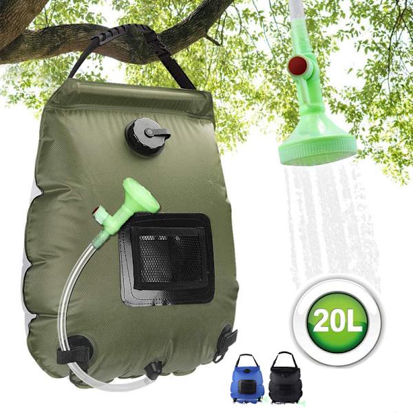 20L utomhus solvattensäck Camping badväska red
