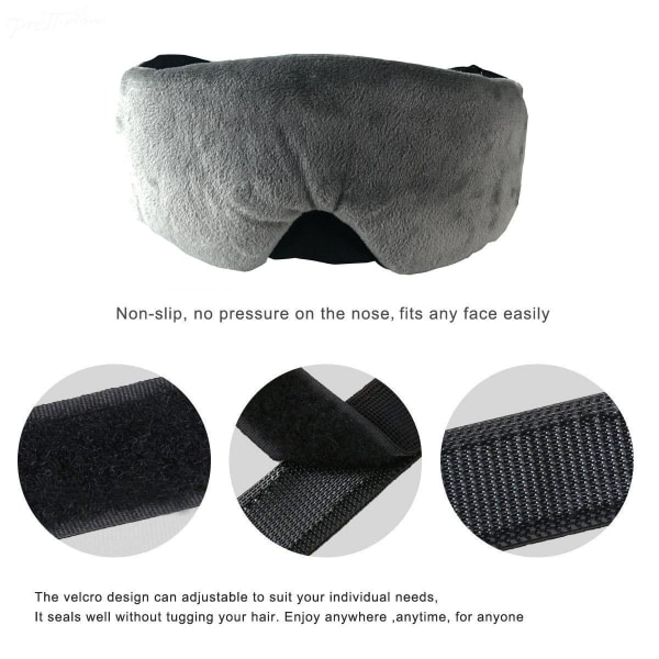 Sovmask med hörlurar Bluetooth 5.0 - grå