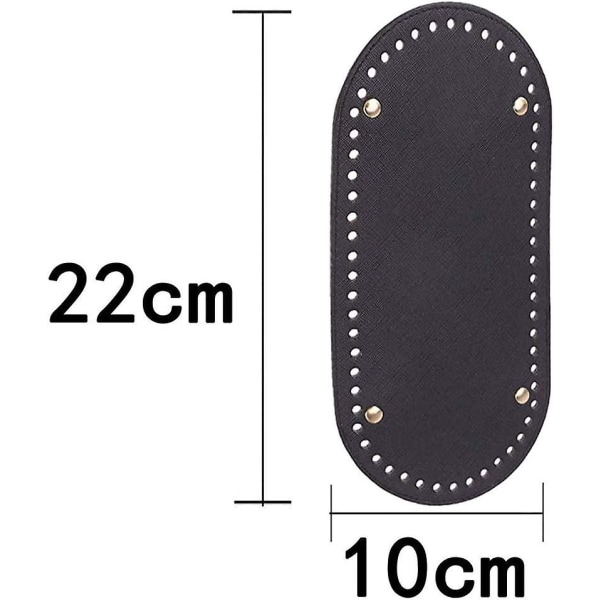 52 hål Pu-läderväska Botten Handvävd virkad väska Mat two different colors