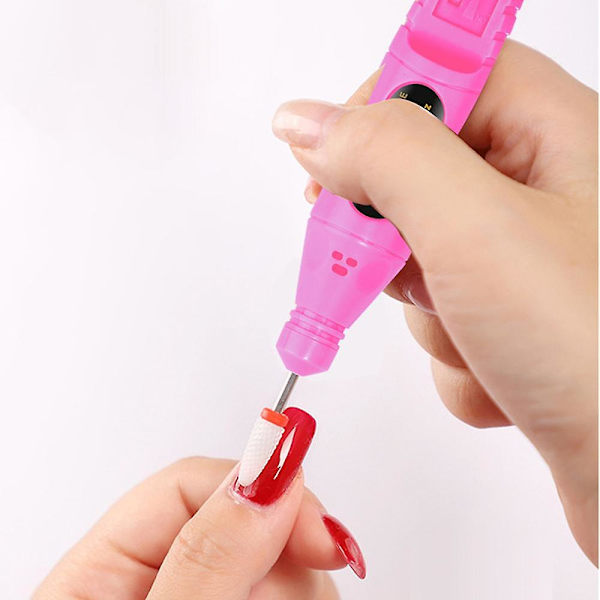 Elektrisk nagelborrmanikyr och pedikyrvårdsset USB red