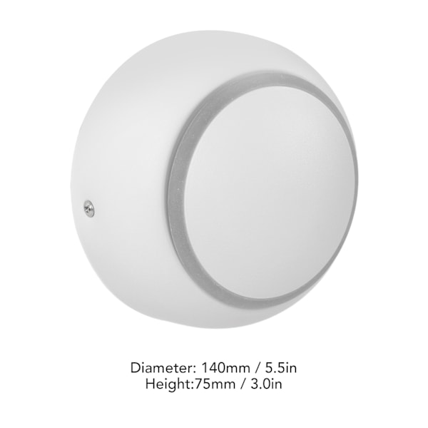 Roterbar 2700K LED Vegglampe: Energibesparende Varmt Lys for Hjem, Kontor, Soverom, Gang (85-265V)