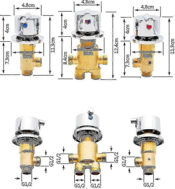 Badekarbatteri Badebatteri Dusjbatterier Baderomsbatteri Varmt Kaldt Vann Solid Messing Blandebatteri Hull Bladhåndtak Blandebatteri