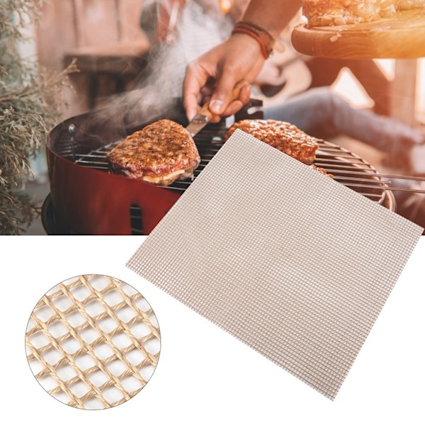 Uudelleenkäytettävä tarttumaton grillimatto ulkogrillaukseen ja leivontaan (ruskea)