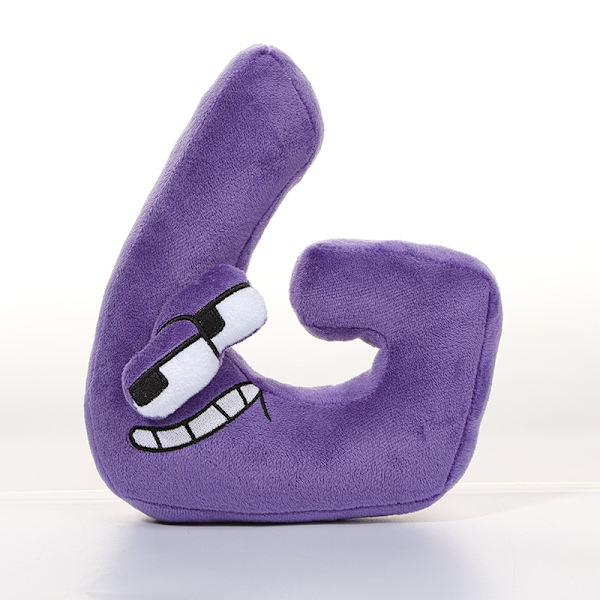 20 cm Alphabet Lore plysch kudde docka LetterG