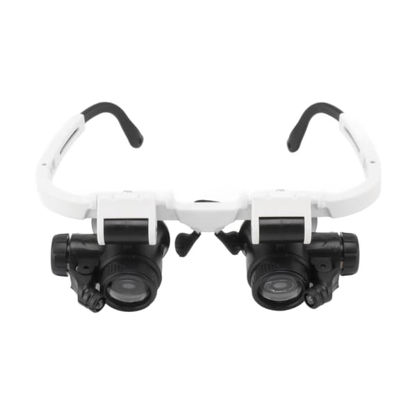 Forstørrelsesglas Hovedmontering 8X 15X 23X Håndfri med 2 LED-lys til reparation af ure