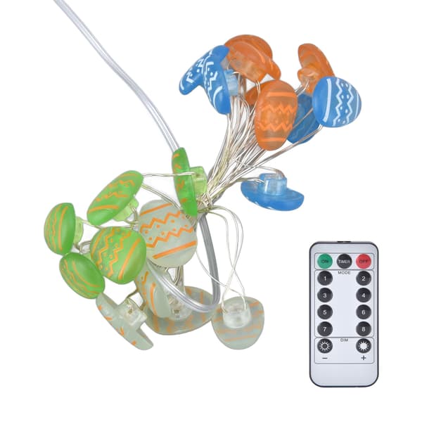 Påske LED Egg Lyslenke 40 Varmhvit IP44 Vanntett 8 Moduser 3m 9.8ft