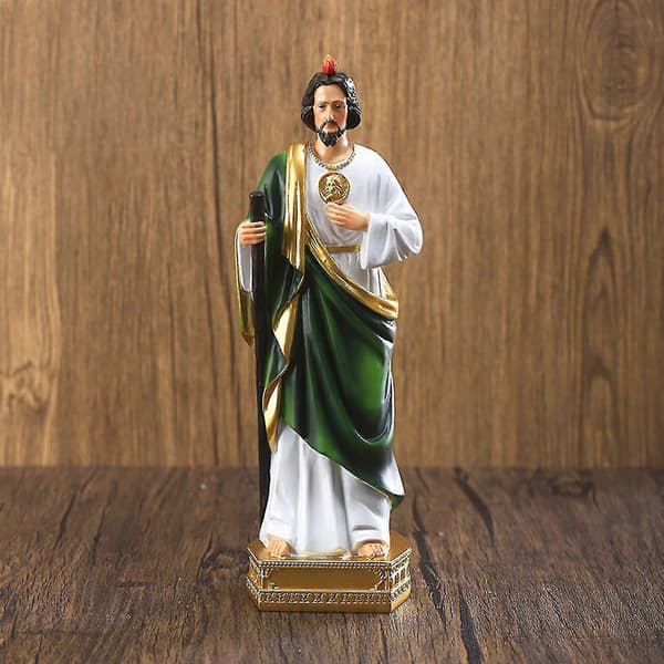 Saint Jude Staty Katolsk Kristen Handmålad Helig Religiös Figur För Hem Sovrum Kyrkdekoration Present1
