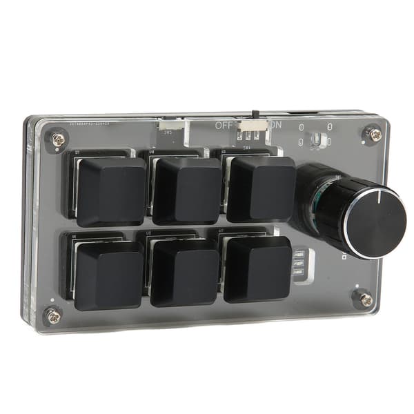 Mekanisk Gaming Keypad 6 Taster 1 Knap USB Trådløs Dual Mode OSU Programmerbart DIY Tastatur