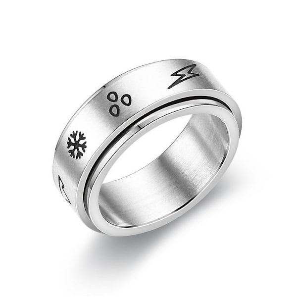 Ny Star And Moon Titanium Turning Par Ring