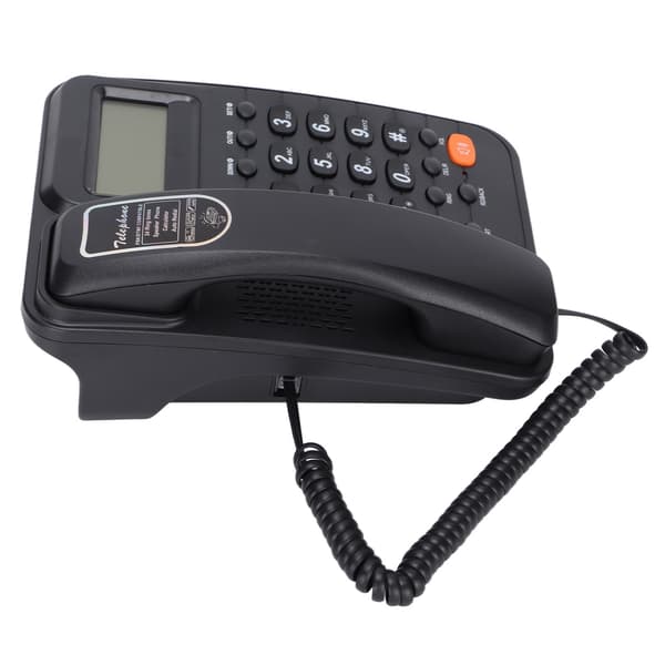 KXT2029CID Kontor Hotel Hjem Fastnettelefon med Gratis Batteriudvidelsesinterface Sort