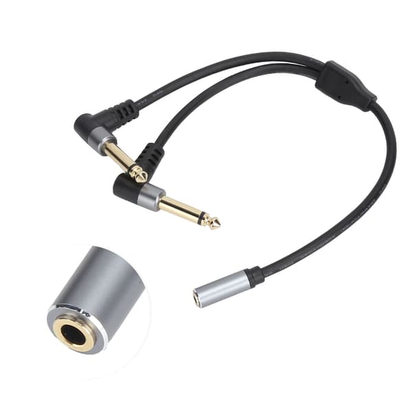 3,5 mm hun til 6,35 mm han stereo lydadapterkabel til mixermikrofon