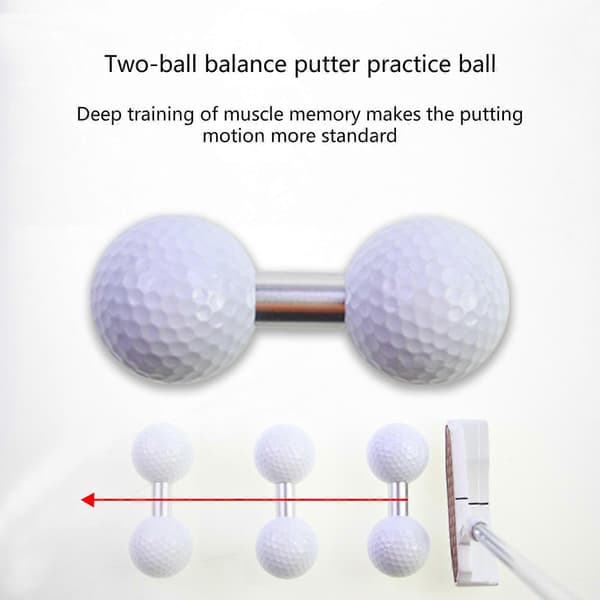 Puttingtræner med dobbelt puttingtræningsbold Golftræningsbold til puttingbalance Multicolor