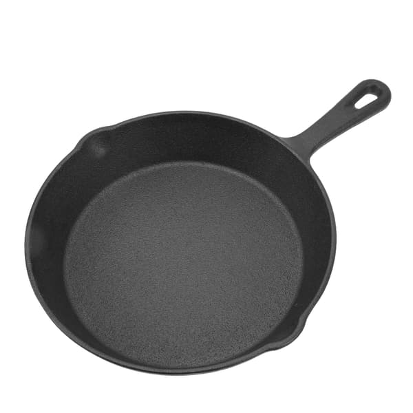 Støpejernspanne 16 cm Mini Stekepanne for Utendørs Camping Grilling Biff Pannekaker Pizza