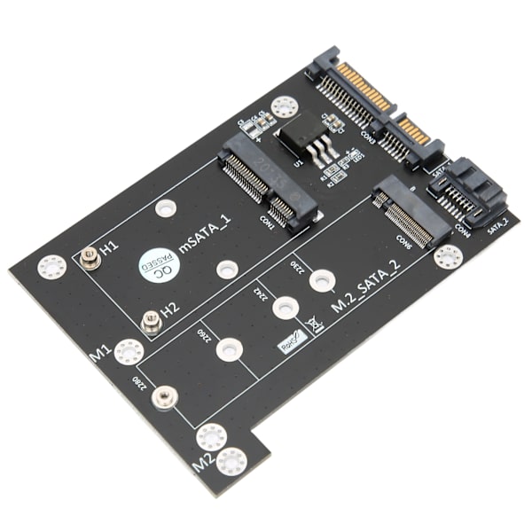 MSATA M2 NGFF SSD til Dual SATA3 Adapterkort Høyhastighetskonverter Datatilbehør