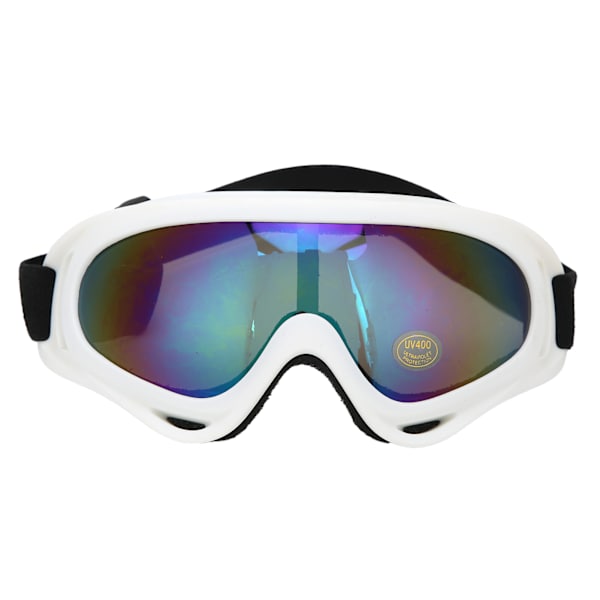 Barn Skidglasögon med Anti-Dimma, Dubbelskikts Vindtät och UV-Resistenta Funktioner för Snösporter White