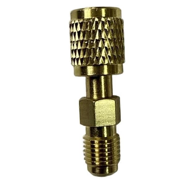 Mini R32 R454B Kølemiddel Messingadapter 1/4in Hun til 1/4in R32 Gevindadapter Hurtigkoblinger Omvendt Gevindfitting