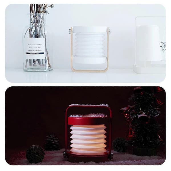 Unik lanterneformet LED-lampe, foldbart design, genopladelig campinglanterne, natlys til udendørs camping
