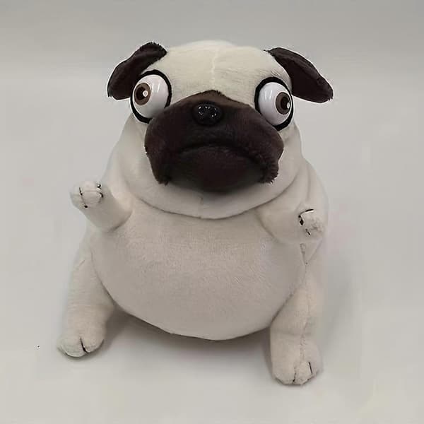 Söt och gullig mops plyschleksak ful mops hunddocka barnpresent stora ögon trasdocka Have a hat