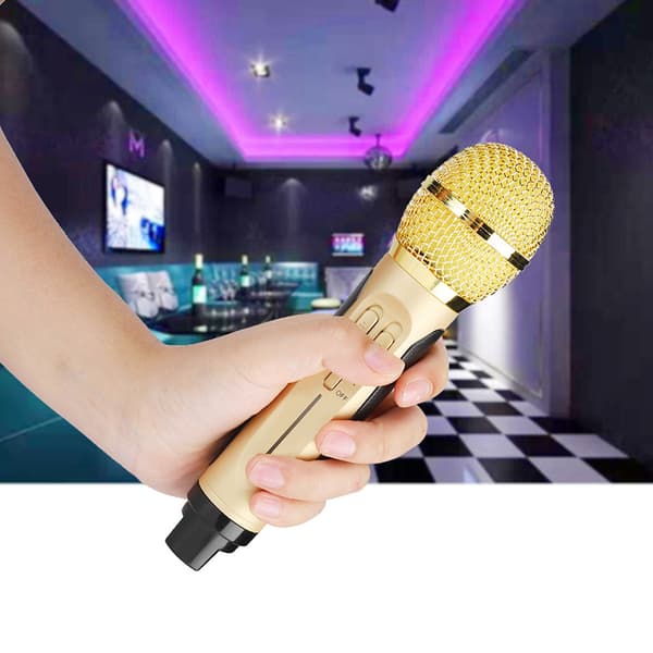 Hem KTV Karaoke Bluetooth-kaiutin 2 mikrofonilla, kulta