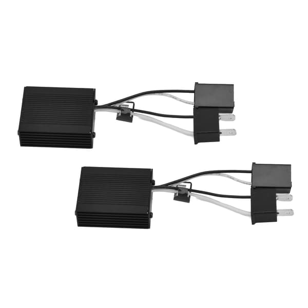 2 stk. LED-frontlysdekoder Anti-jamming Aluminium Shell Bil LED Anti-flimmer Canbus-dekoder 9-16V