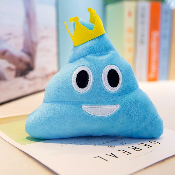 Creative Funny Expression Toalett Plyschleksak Office Kudde Blue Queen 35CM