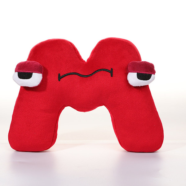 20 cm Alphabet Lore plysch kudde docka LetterM