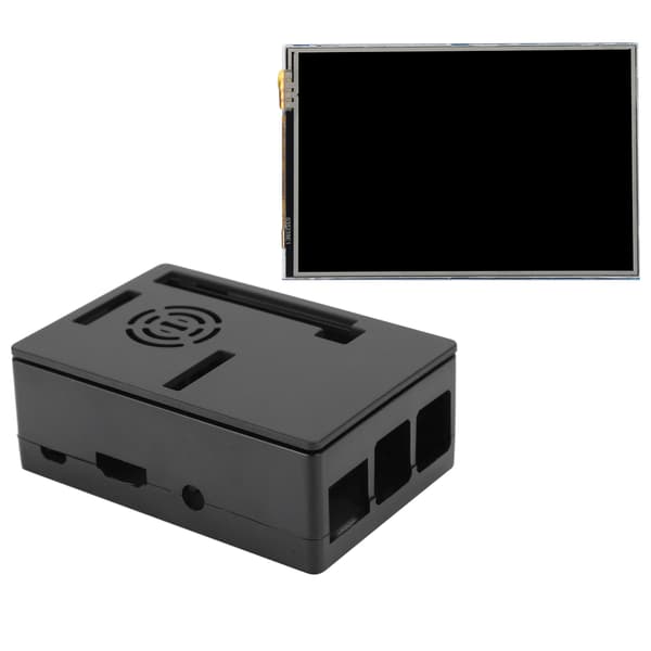 Raspberry Pi 3 B ABS Skalfodral 3,5 tums pekskärmstillbehörssats