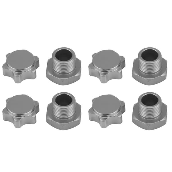 17 mm Hex-navan sovitinmutteri pölysuojalla HSP HOBAO TEAM C 1/8 RC-autoon (Titaanin väri)