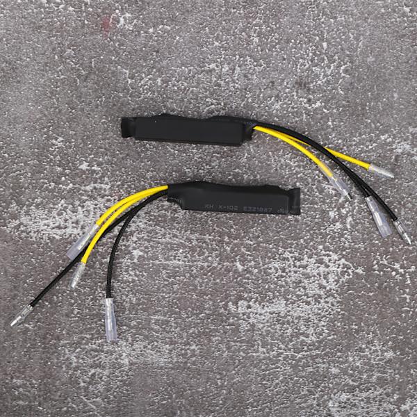 2 stk. DC12V 21W LED-modstandsdekoder fejlfri afbryder Unilateral ledning til motorcykelblinklys