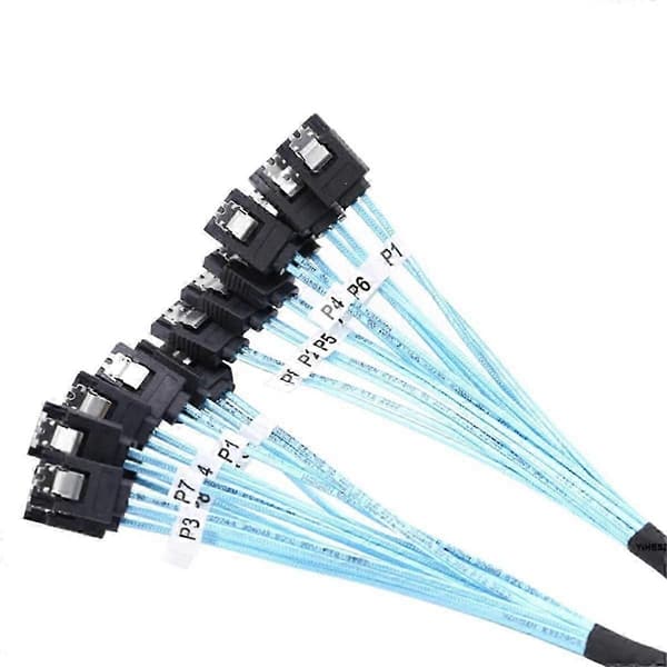 8 st SATA-kabelset 8 set SATA 3.0-kabel PC SATA-kabel SAS 7Pin 6Gbps datakabel för hårddisk SSD D[dt] As Shown