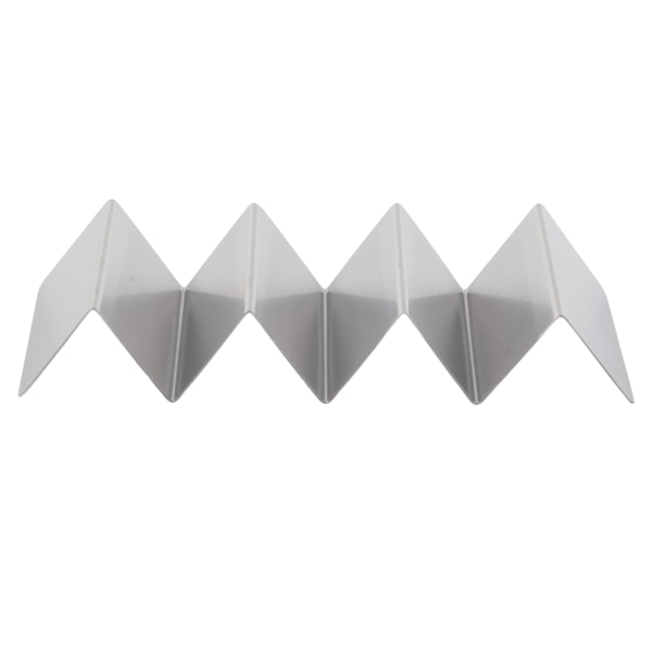 Tacoholder i rustfrit stål med W-formet design - Holder op til 4 tacos, rustfrit taco-stativ og -bakke