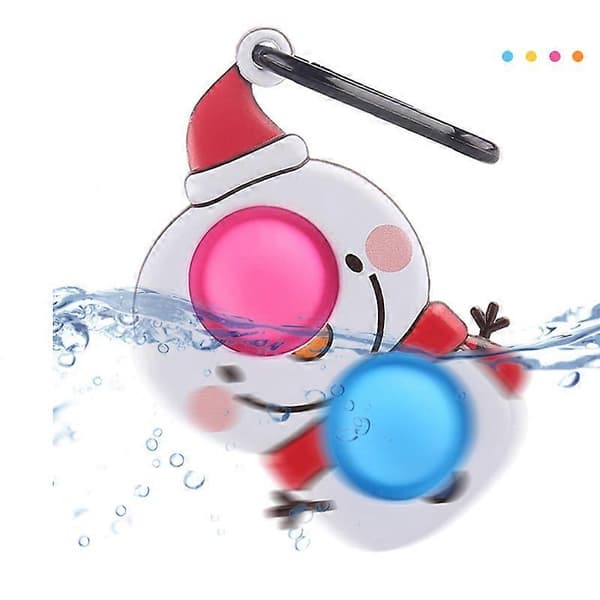 4-pack jul fingerbubbla dekompression klämleksaker silikon tryckplatta jultomteprydnader 4PC
