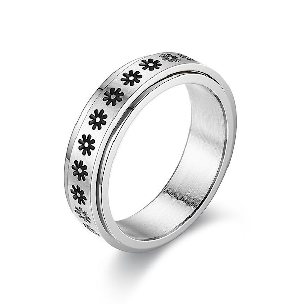 Ny Star And Moon Titanium Turning Par Ring