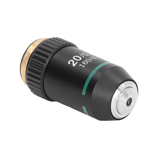 Akromatisk Messing Forkromet 20X Mikroskop Objektivlinse 20,2 mm Grænseflade—dt