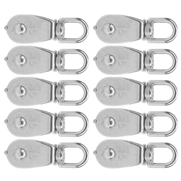 10 stk. M15 Remsskive 304 Rustfrit Stål Wire Rustbeskyttelse Simpel Kranløfte Remsskive