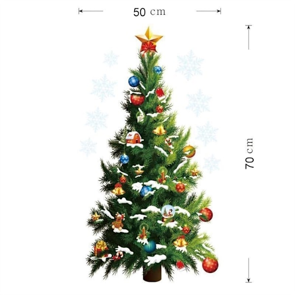Avtakbare juletre veggklistremerker for hjem og vindu juledekor