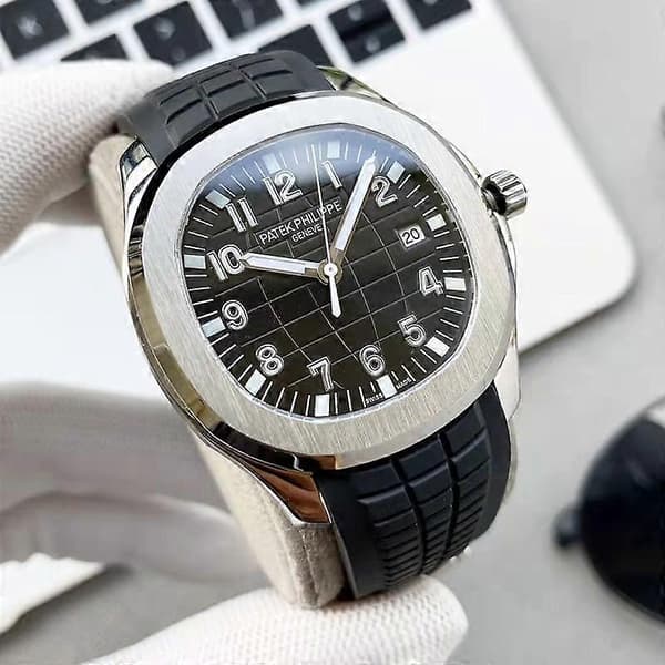 Herremode Quartz Ure Gummirem Luksus Armbåndsur Klassisk Herrearmbåndsur black